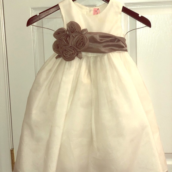 open lace back dress The Satin Dress- Customizable with 19 Sash Colors! – Us Angels main image 1